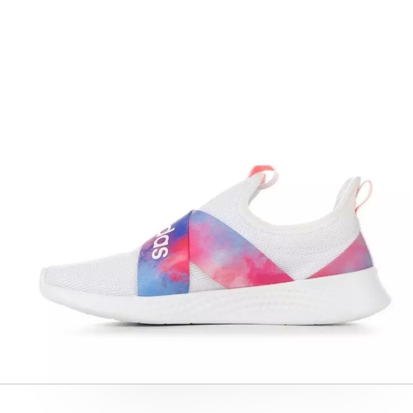 Brand New Adidas Slip on sneakers size 7 White with pink blue Water Color Design - Picture 4 of 6